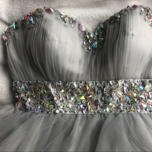 bedazzled homecoming/ prom dress
